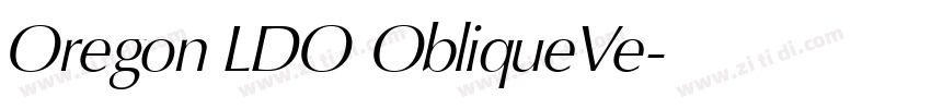 Oregon LDO ObliqueVe字体转换